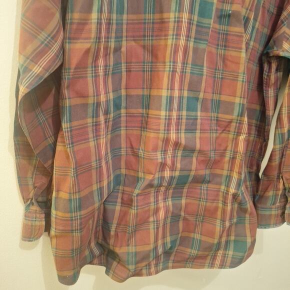 Polo by Ralph Lauren Classic Military Red Plaid Long Sleeve Button Shirt Mens L - Picture 7 of 8
